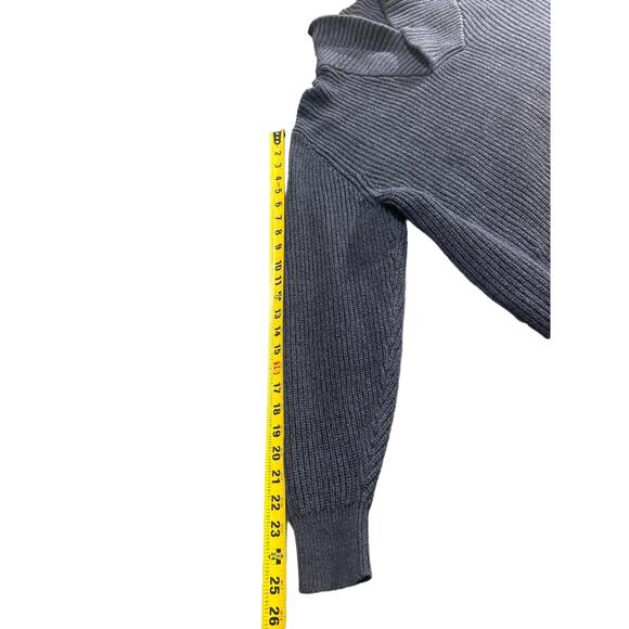 Original Vintage Weatherproof Sweater Mens LG Navy Blue Knit Turtleneck - Picture 3 of 10